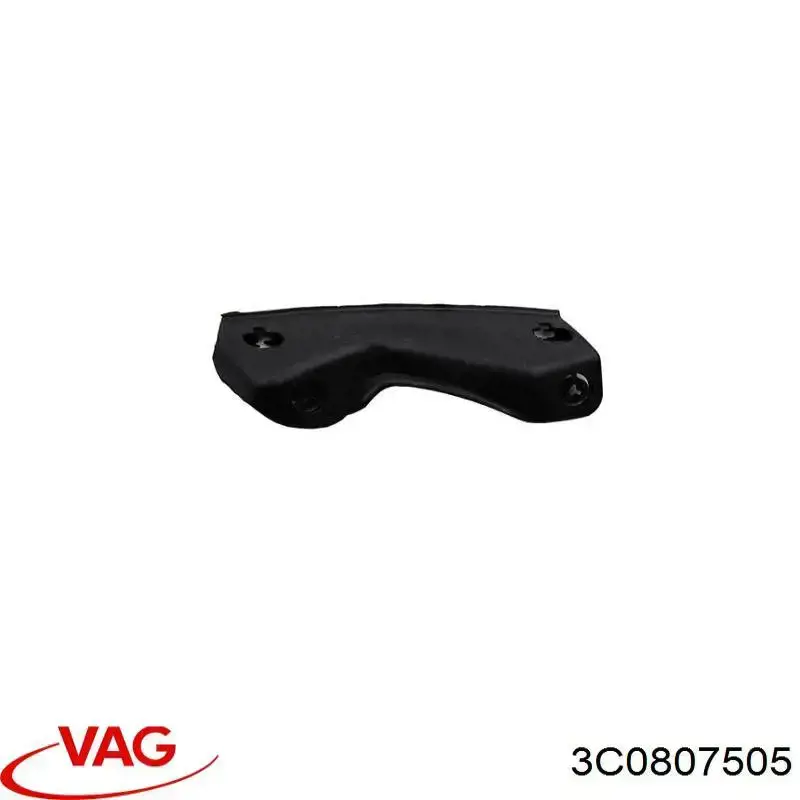 3C0807505 VAG Consola externa esquerda do pára-choque dianteiro