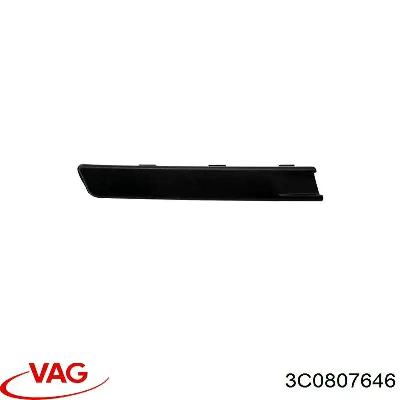 Moldura direita do pára-choque dianteiro VAG 3C0807646 preço, a partir de 6,56 USD