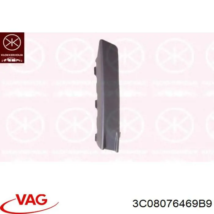 Moldura direita do pára-choque dianteiro VAG 3C08076469B9 preço, a partir de 8,56 USD