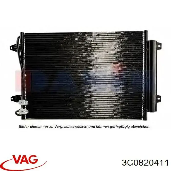 3C0820411 VAG Radiador de aparelho de ar condicionado