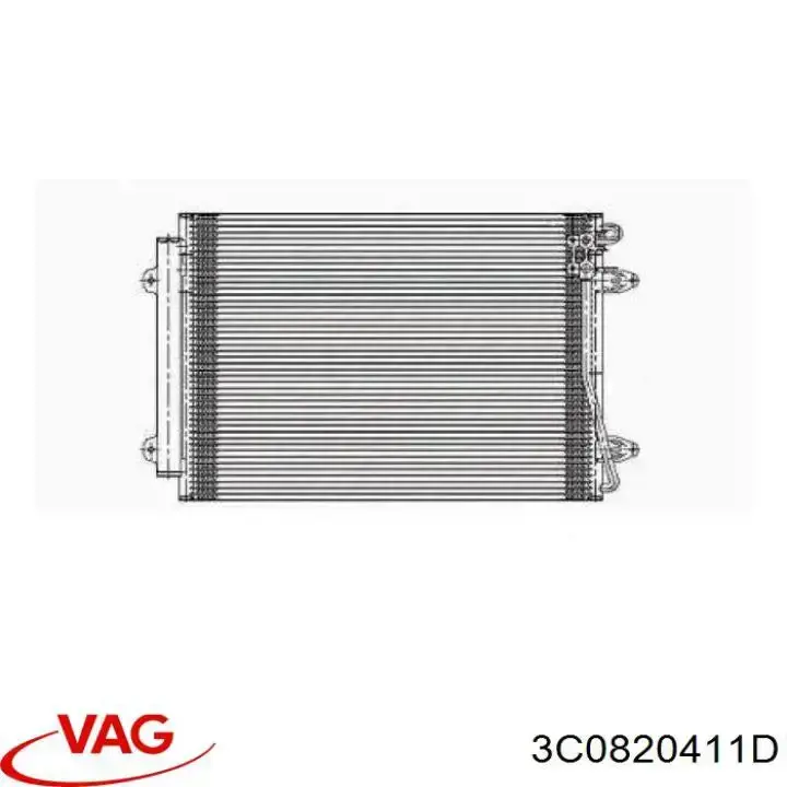 Radiador de aparelho de ar condicionado VAG 3C0820411D preço, a partir de 95,10 USD
