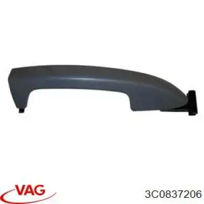3C0837206 VAG Maçaneta externa dianteira/traseira da porta direita