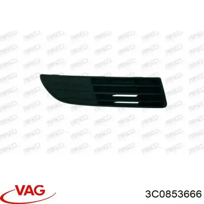 3C0853666 VAG Grelha direita do pára-choque dianteiro