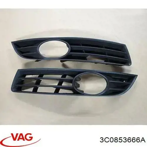 Tampão (grelha) das luzes de nevoeiro do pára-choque dianteiro direito VAG 3C0853666A preço, a partir de 45,97 USD