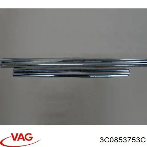 Moldura da porta traseira esquerda superior VAG 3C0853753C preço, a partir de 19,11 USD