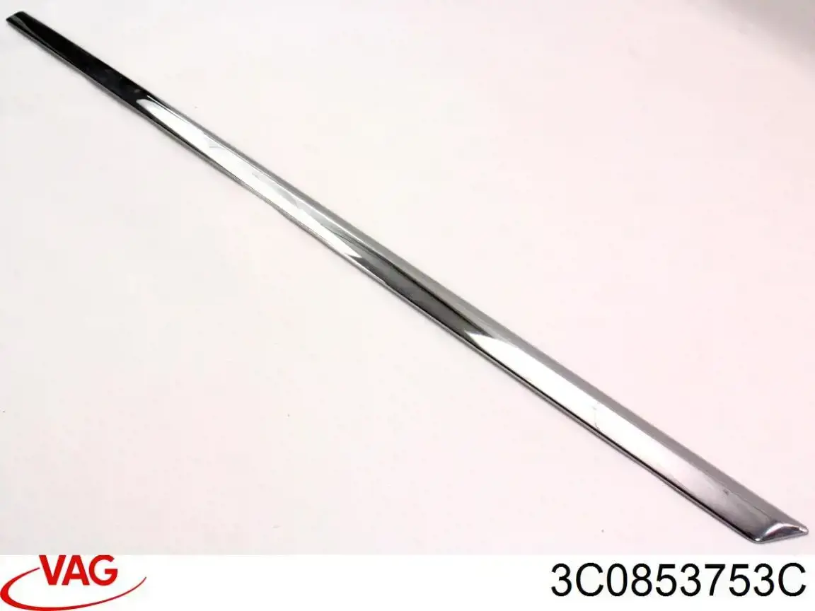Moldura da porta traseira esquerda superior VAG 3C0853753C preço, a partir de 21,08 USD