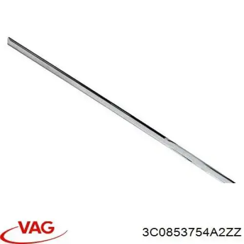 3C0853754A2ZZ VAG Moldura da porta traseira direita superior