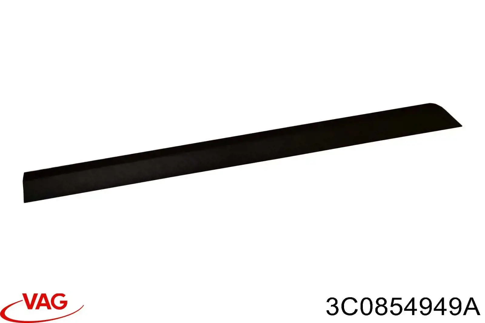 3C0854949A VAG Placa sobreposta da porta traseira esquerda