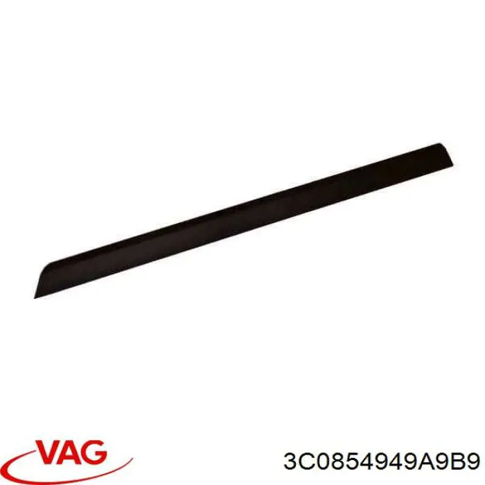 3C0854949A9B9 VAG Placa sobreposta da porta traseira esquerda