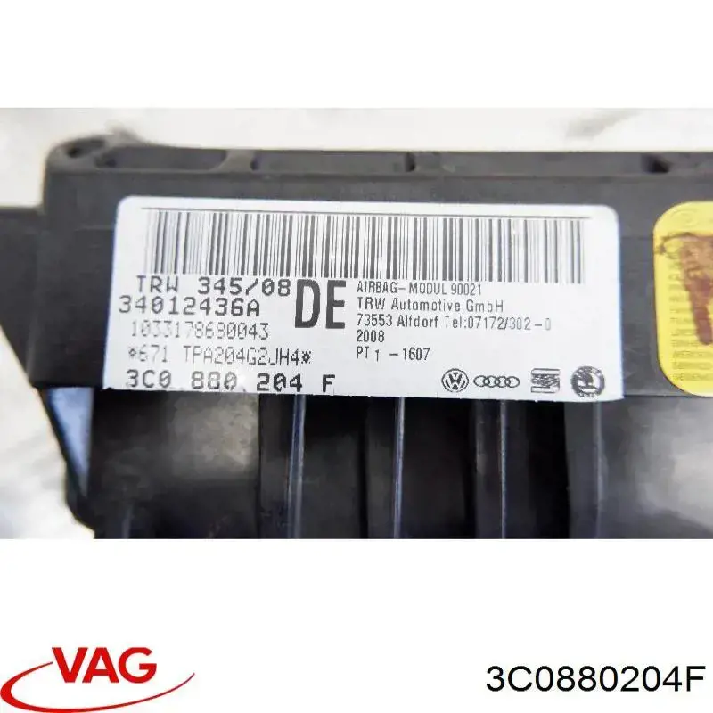 Compre 3C0880204F VAG Cinto de segurança (AIRBAG) de passageiro