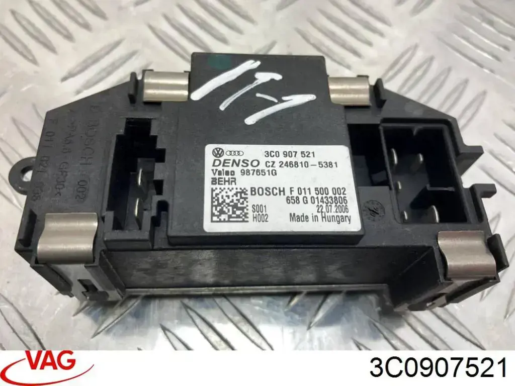 Resistor (resistência) de ventilador de forno (de aquecedor de salão) VAG 3C0907521 preço, a partir de 40,86 USD