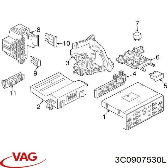 Módulo "Interface de diagnóstico" VAG 3C0907530L preço, a partir de 66,52 USD