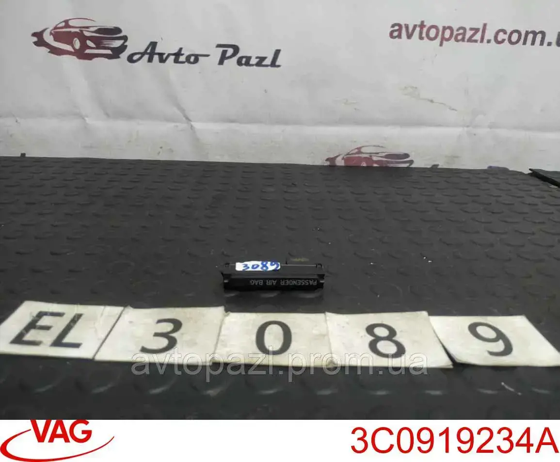 3C0919234A VAG Botão de desligação dos cintos de segurança AIRBAG
