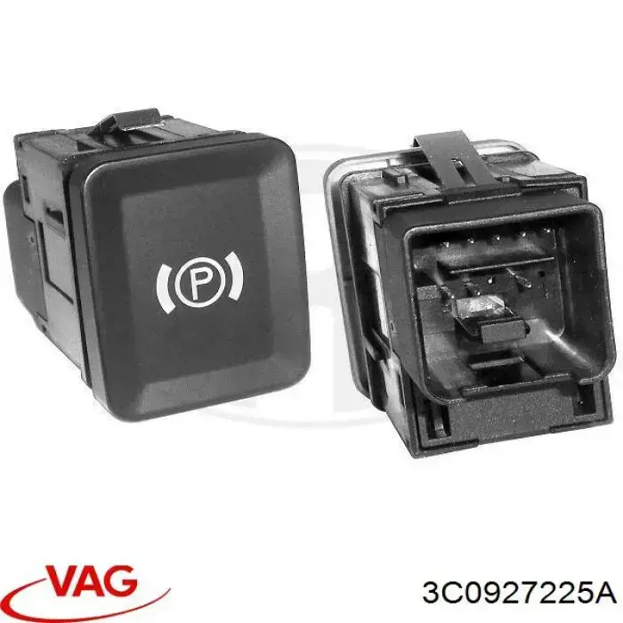 Tecla do freio de estacionamento eletromecânico VAG 3C0927225A