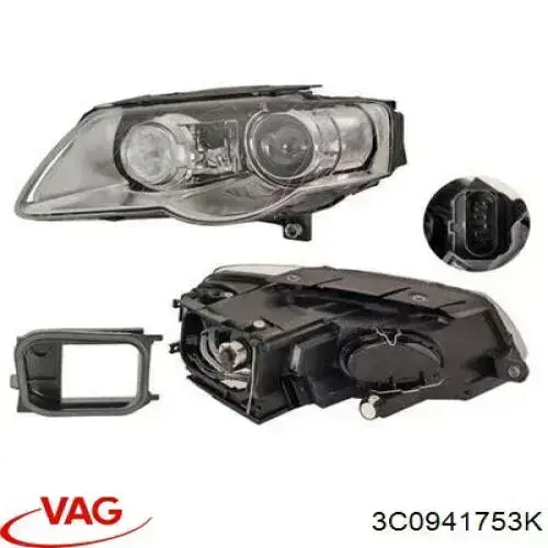 Luz esquerda VAG 3C0941753K preço, a partir de 434,15 USD
