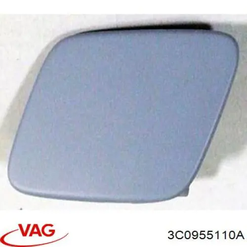 3C0955110A VAG Placa sobreposta do injetor de fluido para lavador da luz dianteira