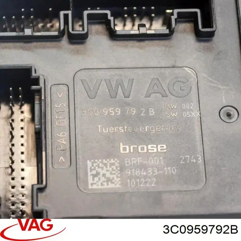 3C0959792B VAG Motor de acionamento de vidro da porta dianteira