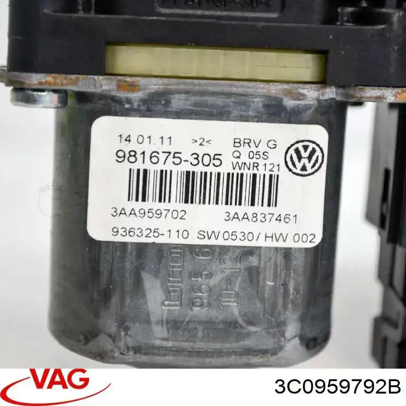 Motor de acionamento de vidro da porta dianteira VAG 3C0959792B preço, a partir de 90,23 USD
