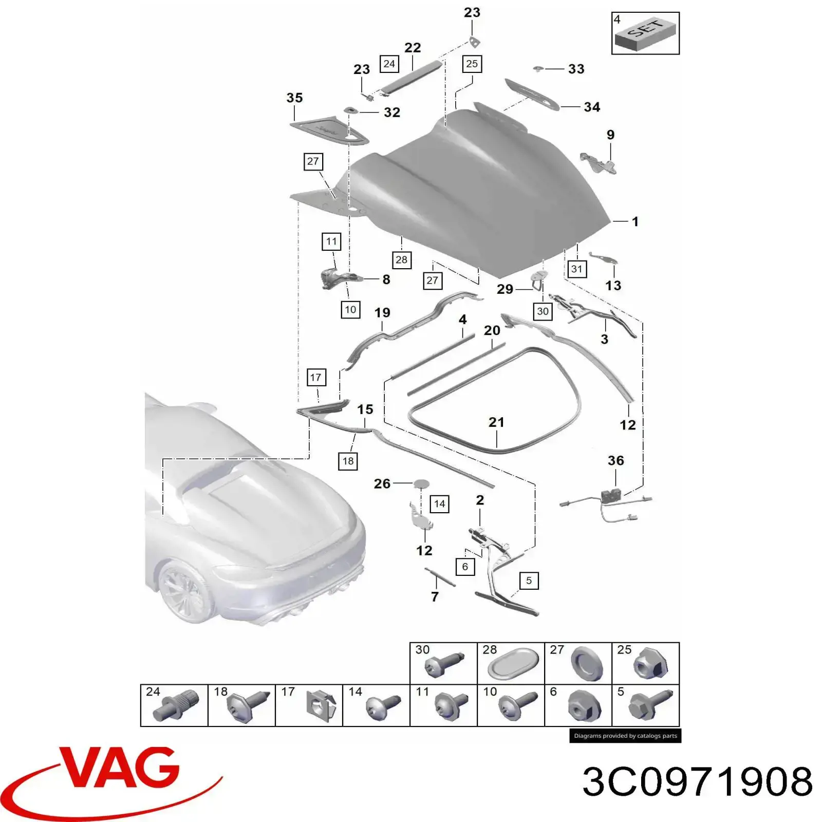  VAG 3C0971908 preço, a partir de 14,65 USD