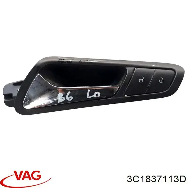 Maçaneta interna esquerda da porta dianteira VAG 3C1837113D preço, a partir de 32,35 USD
