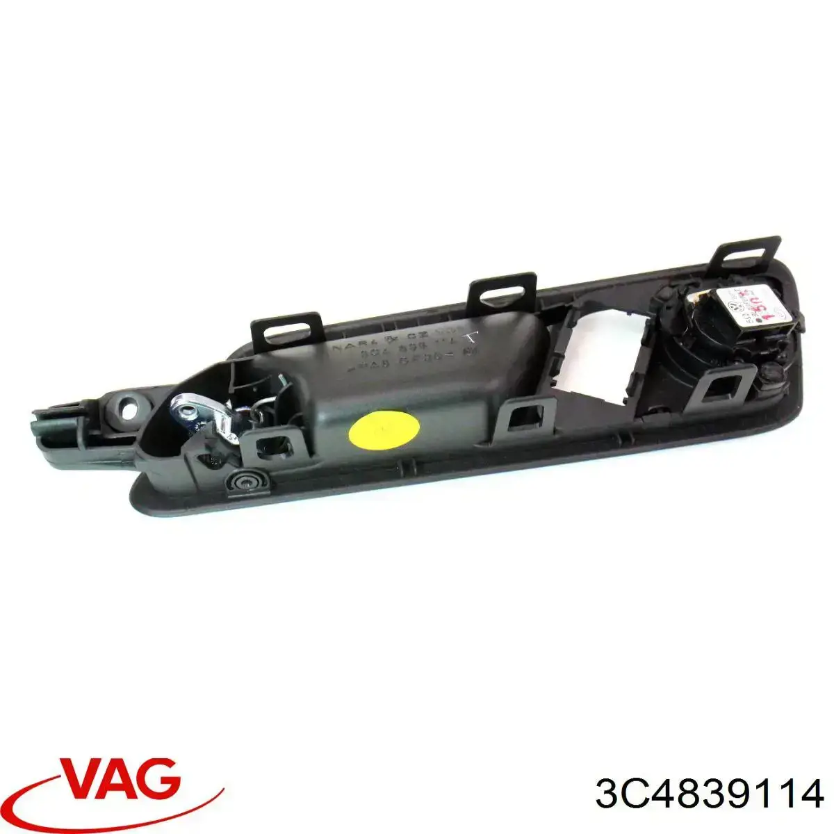 Compre 3C4839114 VAG Maçaneta interna direita da porta traseira