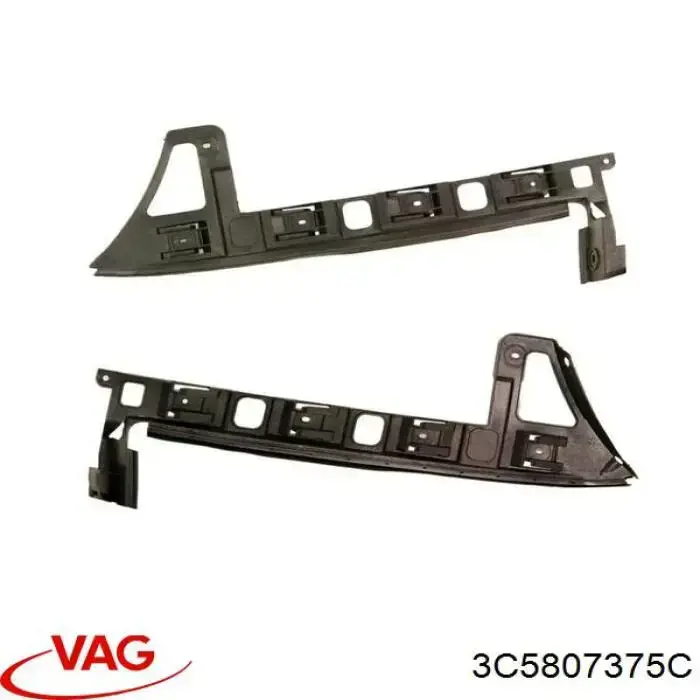 3C5807375C VAG Consola esquerda do pára-choque traseiro externo