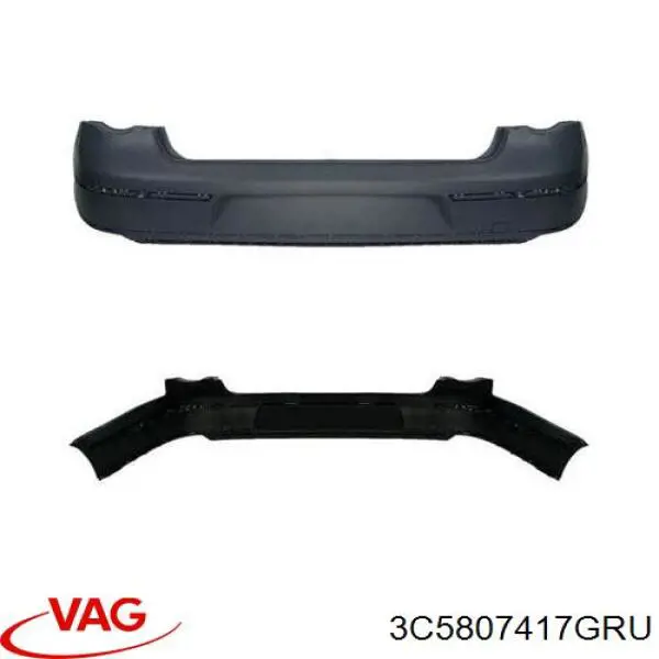 3C5807417GRU VAG Pára-choque traseiro