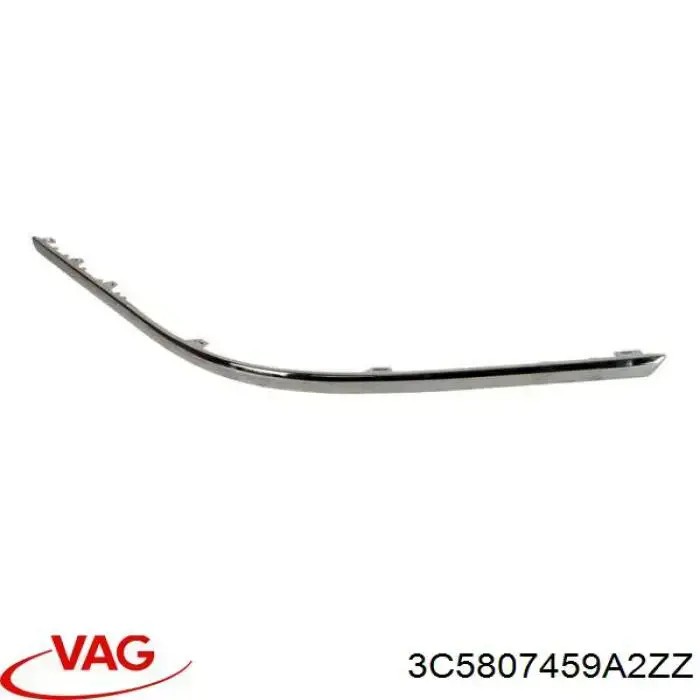 Compre 3C5807459A2ZZ VAG Moldura esquerda do pára-choque traseiro