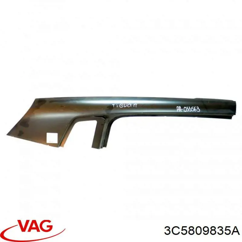 Compre 3C5809835A VAG Vão da porta esquerda dianteira