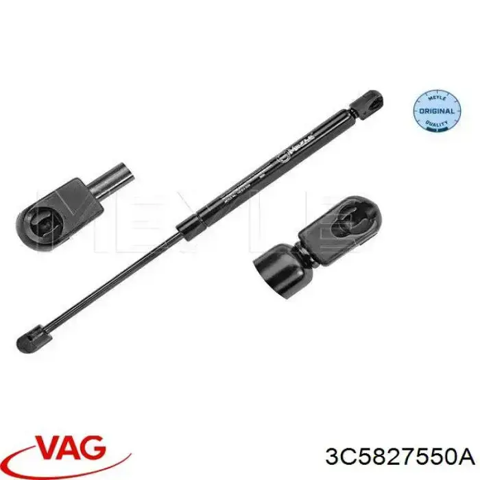 Compre 3C5827550A VAG Amortecedor de tampa de porta-malas (de 3ª/5ª porta traseira)