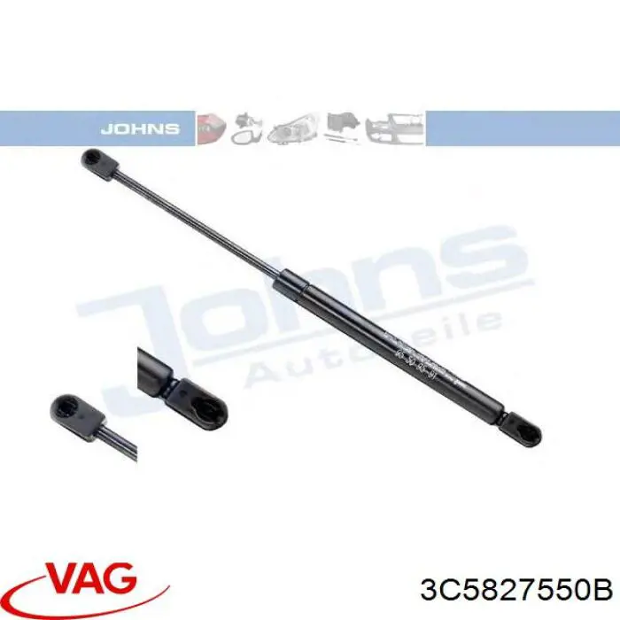3C5827550B VAG Amortecedor de tampa de porta-malas (de 3ª/5ª porta traseira)