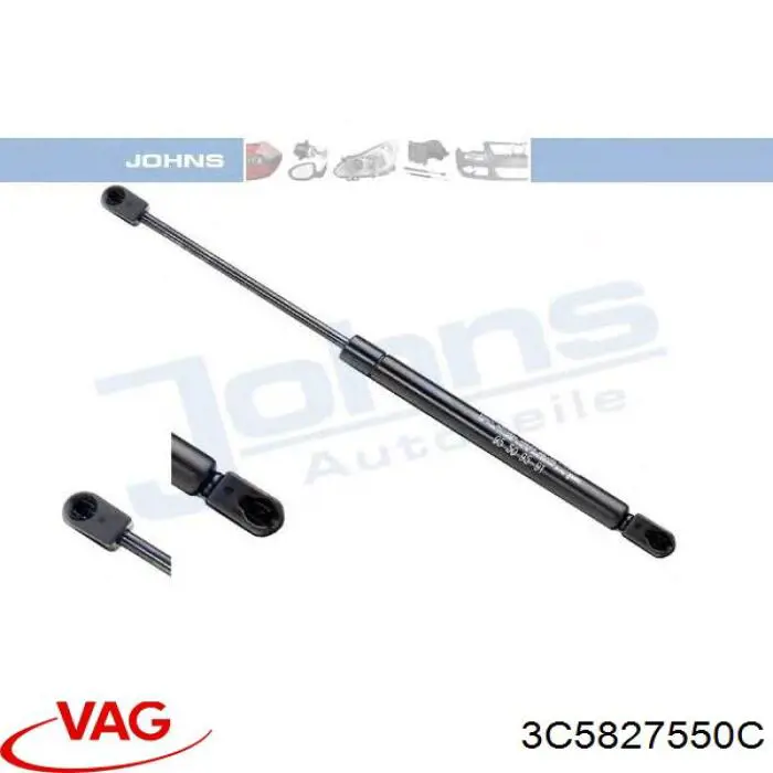 Amortecedor de tampa de porta-malas (de 3ª/5ª porta traseira) VAG 3C5827550C preço, a partir de 18,85 USD