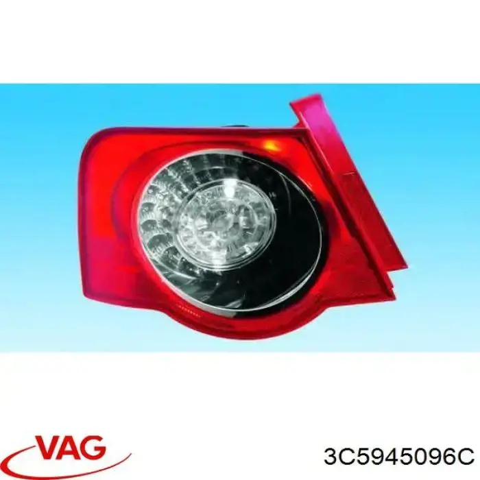 3C5945096C VAG Lanterna traseira direita externa