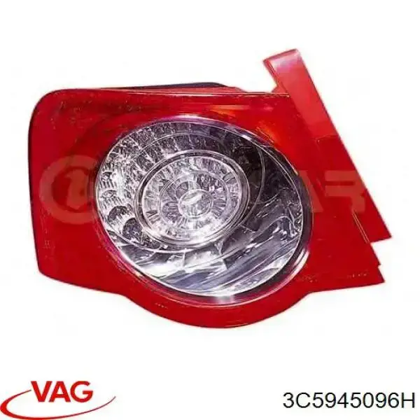 Compre 3C5945096H VAG Lanterna traseira direita externa
