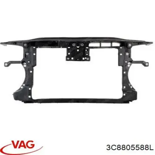 3C8805588L VAG Suporte do radiador montado (painel de montagem de fixação das luzes)