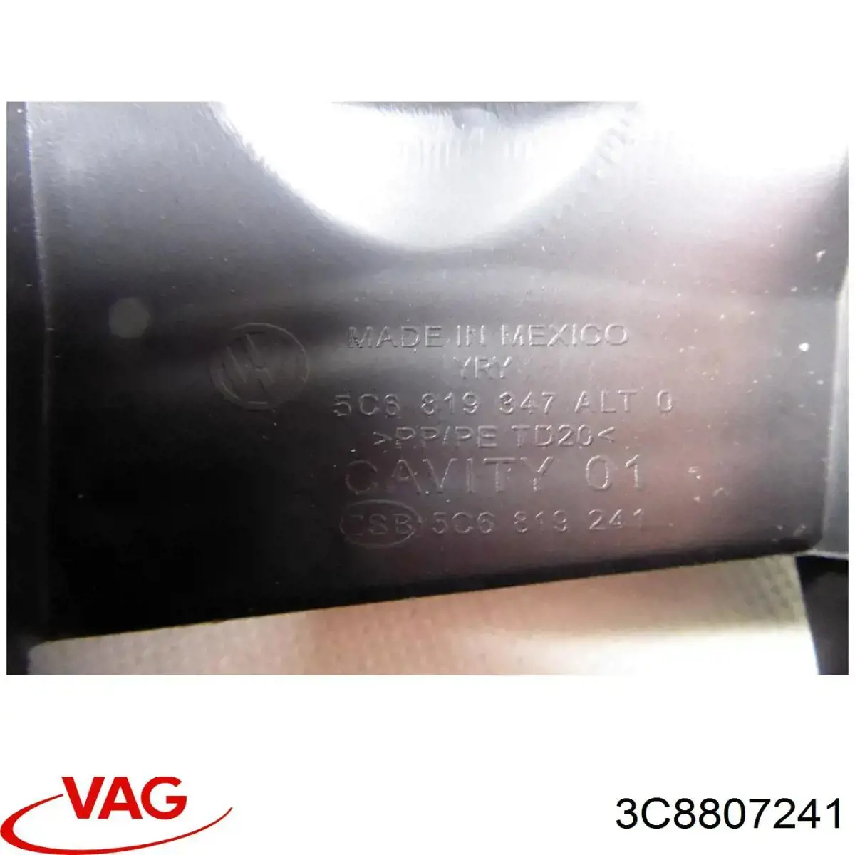 Compre 3C8807241 VAG Tampão dianteira do pára-choque do gancho de reboque