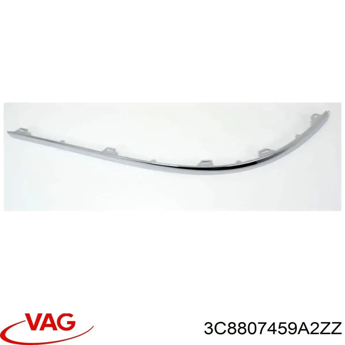3C8807459A2ZZ VAG Moldura esquerda do pára-choque traseiro