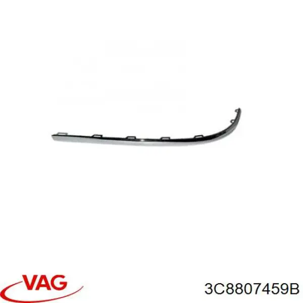 3C8807459B VAG Moldura direita do pára-choque traseiro