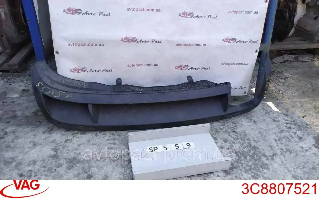 3C8807521 VAG Spoiler do pára-choque traseiro