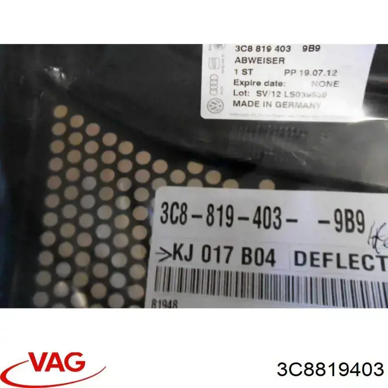 Compre 3C8819403 VAG Grelha esquerda de limpadores de pára-brisa