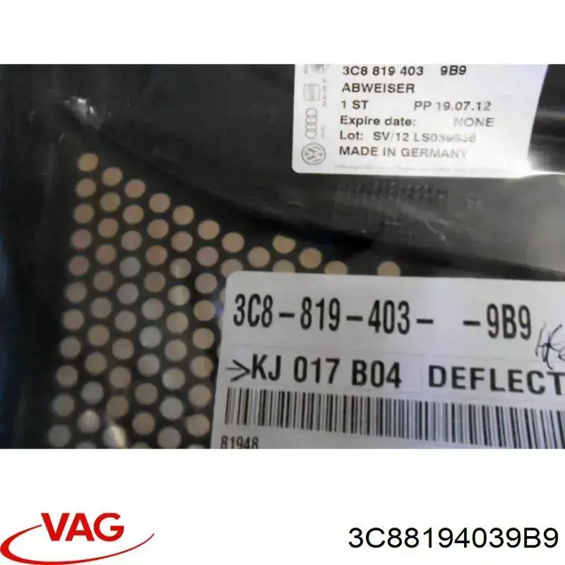 Grelha esquerda de limpadores de pára-brisa VAG 3C88194039B9 preço, a partir de 85,89 USD