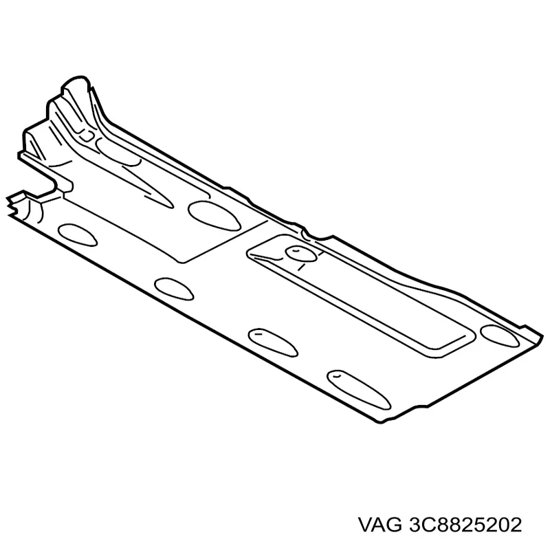Compre 3C8825202 VAG Proteção de fundo direita