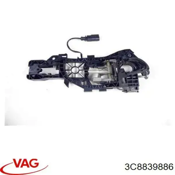 3C8839886 VAG Suporte de maçaneta externa da porta traseira direita