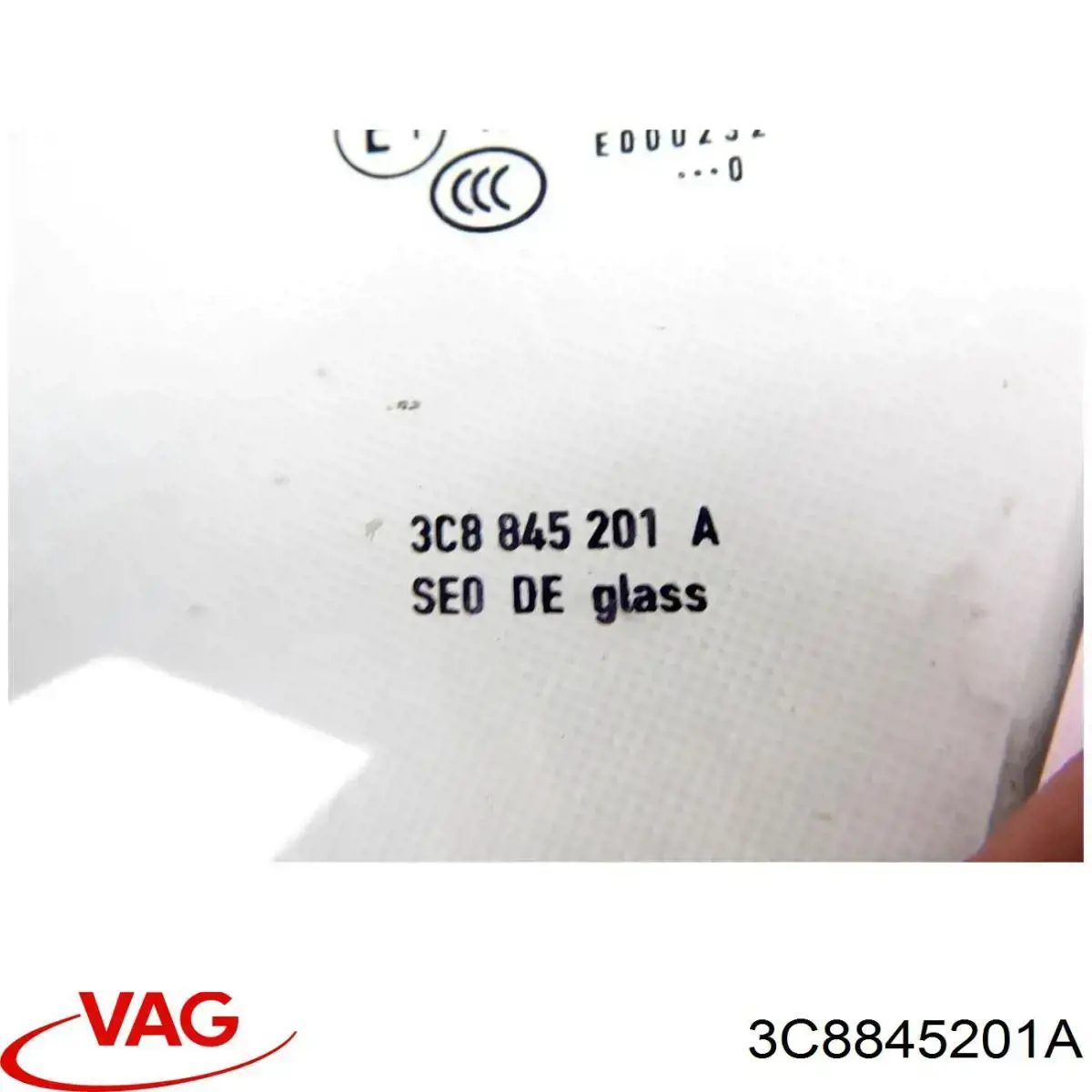 3C8845201A VAG Vidro da porta dianteira esquerda