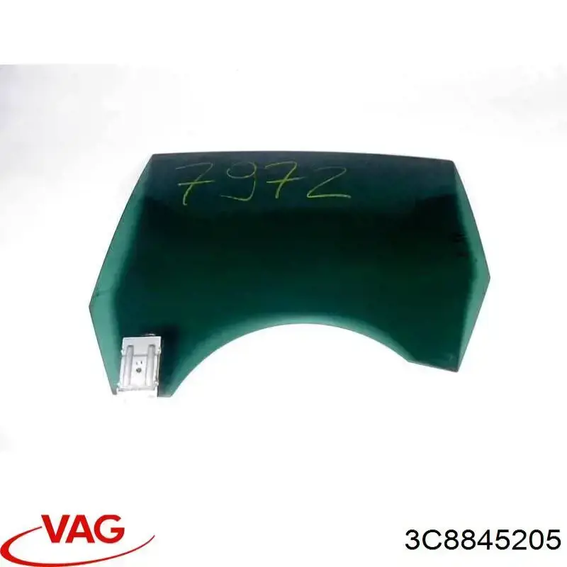 3C8845205 VAG Vidro da porta traseira esquerda