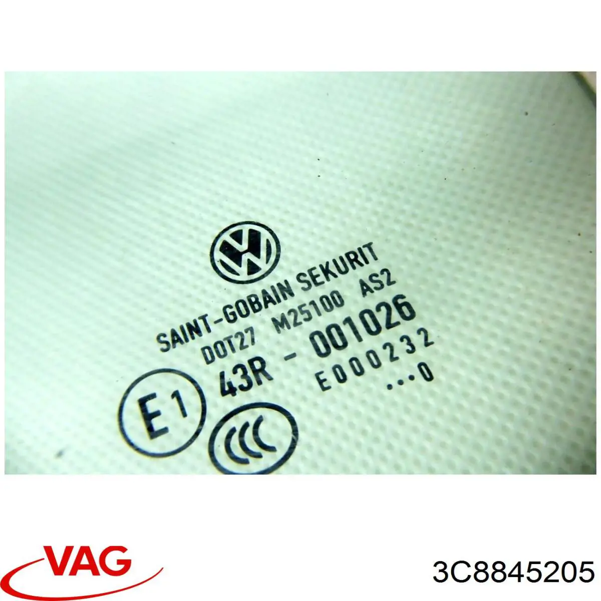 Compre 3C8845205 VAG Vidro da porta traseira esquerda
