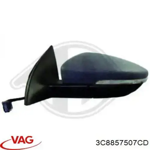 Compre 3C8857507CD9B9 VAG Espelho de retrovisão esquerdo
