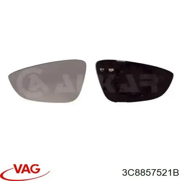 Elemento espelhado do espelho de retrovisão esquerdo VAG 3C8857521B preço, a partir de 32,24 USD