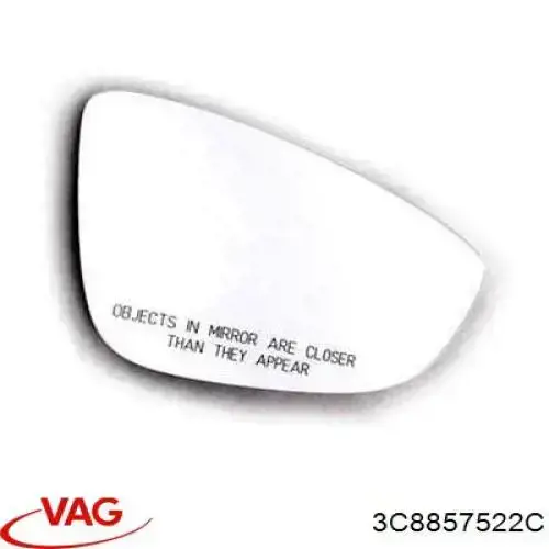 Elemento espelhado do espelho de retrovisão direito VAG 3C8857522C preço, a partir de 144,88 USD