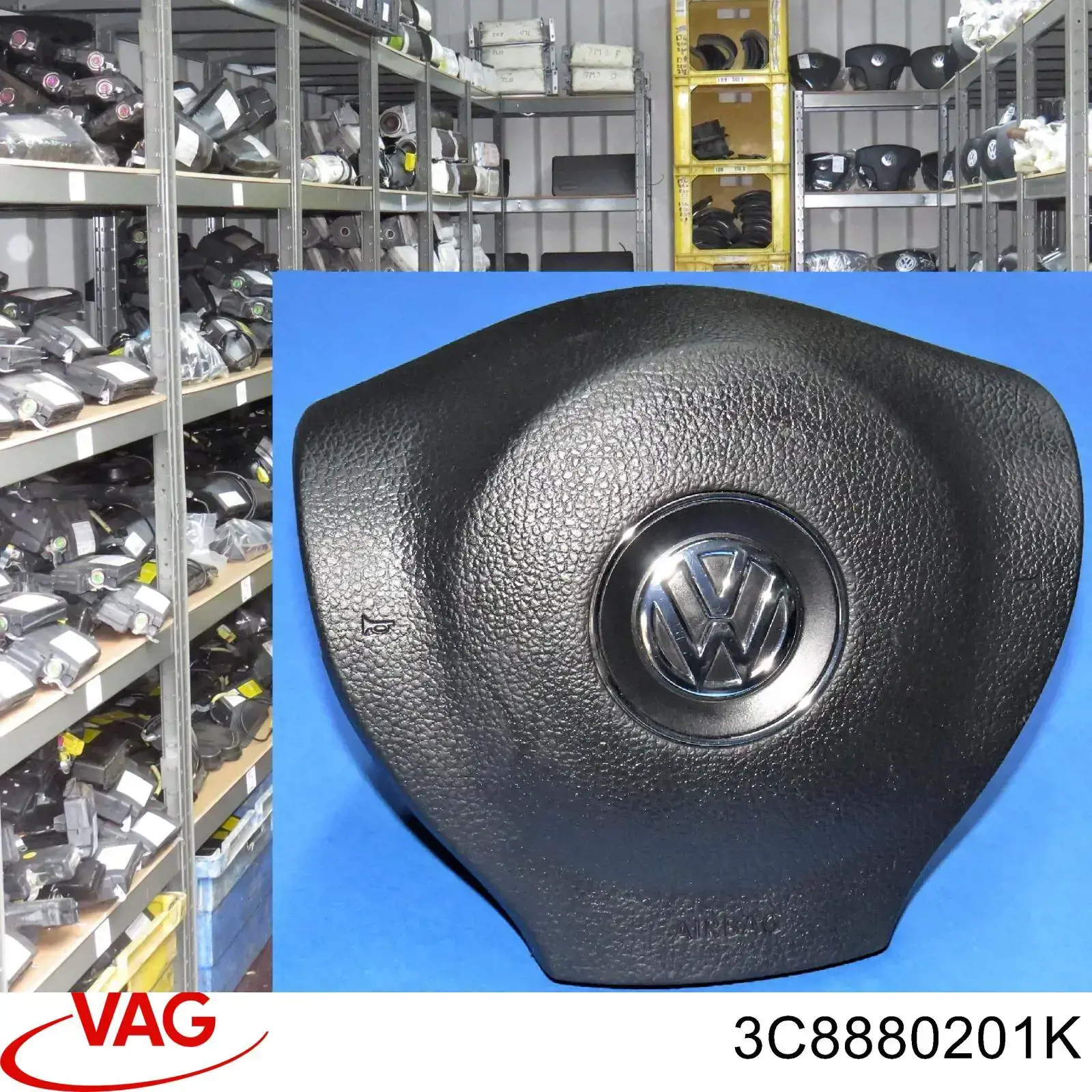 Cinto de segurança (AIRBAG) de condutor VAG 3C8880201K